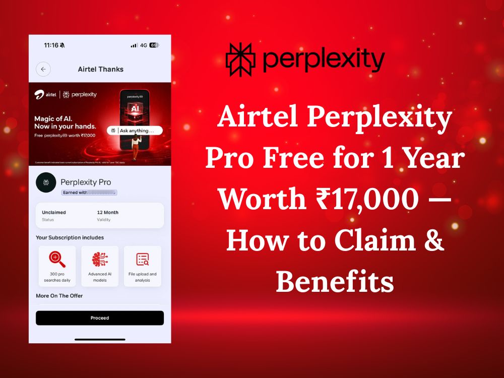 Perplexity Pro Free for Airtel Users — Claim 1 Year Worth ₹17,000 Now