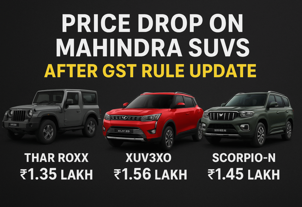 price drop on mahindra SUV After GST rule update